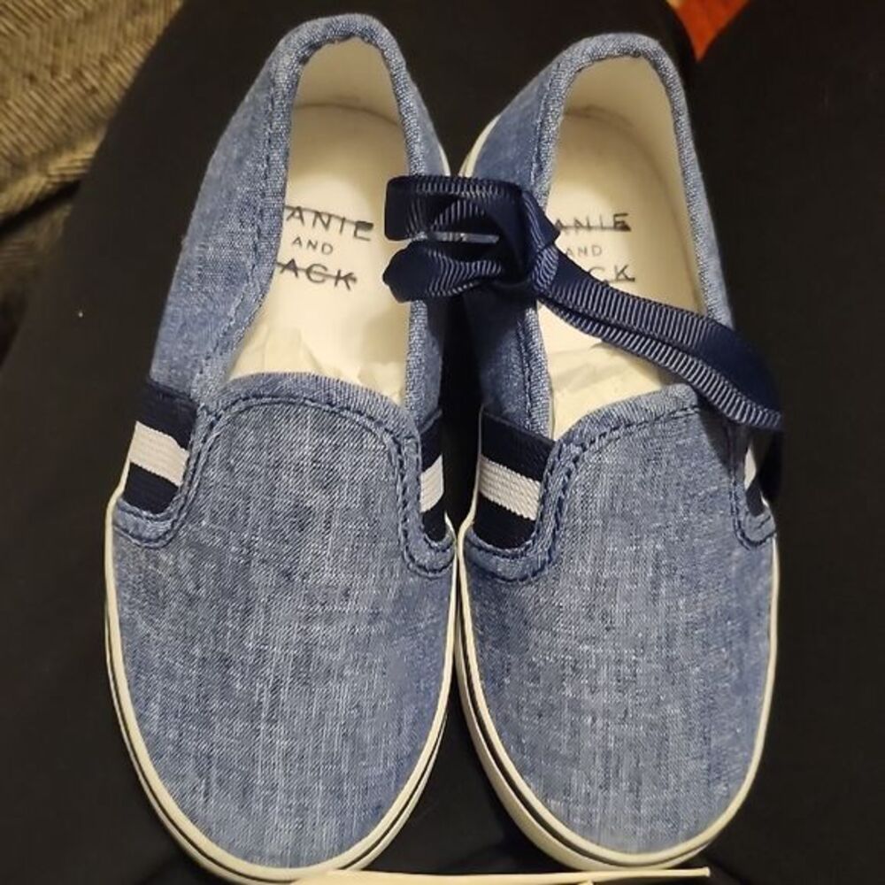 Janie and Jack Blue Denim Kids Sneakers Toddler 8
